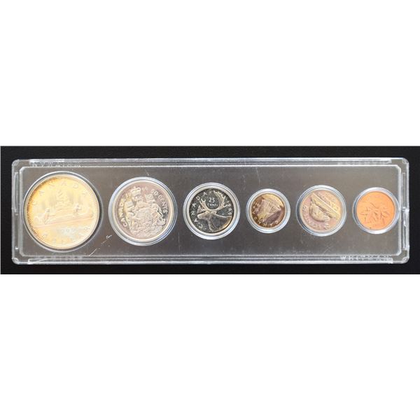 Canada, Display Holder Set, Year 1966 from Penny to Dollar Silver ASW Oz 1.1094 All Mint State++