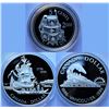 Canada, Group of Proof Coins (3) 0.05c Sterling Silver "Les Voltigeurs de Quebec" 2000, $1 x 2 Silve