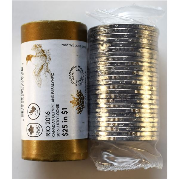 Canada, Mint Roll x 2, $1 2016 Olimpics "Mint Special Wrap" and $2 roll 2023 "Indigenous Peoples Day