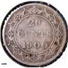 Image 4 : Canada, Newfoundland 0.20c Silver 1870 & 1900, Grade F or Better (2)