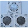 Image 1 : Canada, Newfoundland 0.50c Silver 1904-H, 1907 & 1907 Grade VG+ / F+ or Better (3)