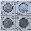 Image 1 : Canada, Newfoundland 0.50c Silver 1909, 1917-C, 1918-C & 1919-C Grade VG+ / Choice VF+ or Better (4)