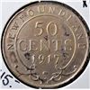 Image 1 : Canada, Newfoundland 0.50c Silver 1917-C Choice XF or Better