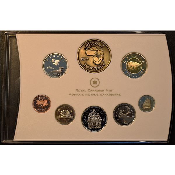Canada, Premium Gift Sterling Silver Proof Set 2006 "Lullaby Loonie w/ Teddy Bear Medallion" In Orig