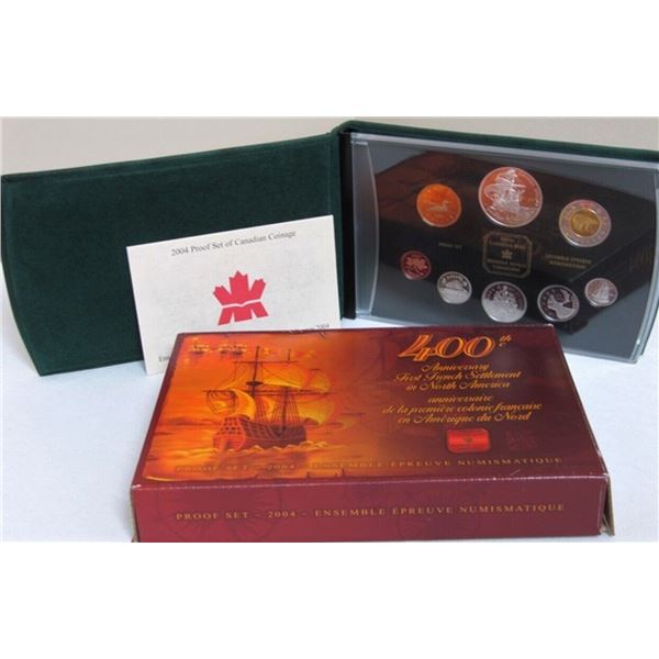 Canada, Set Prestige Proof UHC 2004 "400th of French Settlement in Original Box