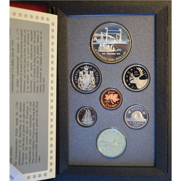Canada, Set Proof UHCameo 1991 "Loon / Frontenac" in Original Box
