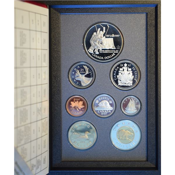 Canada, Set Prestige Proof UHCameo 1997 "Loon / Hockey / Polar Bear" all in Sterling .925 except 0.0