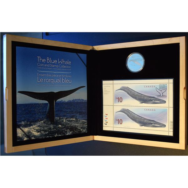 Canada, Special Set 2010 Stamps & Coin "The Blue Whale (Rorqual)" Souvenir Sheet of 2x 10$ Booklet &