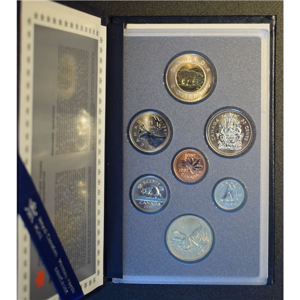 Canada, Specimen Set 1997 "Flying Loon / Bearl" in Original Display 7 coins