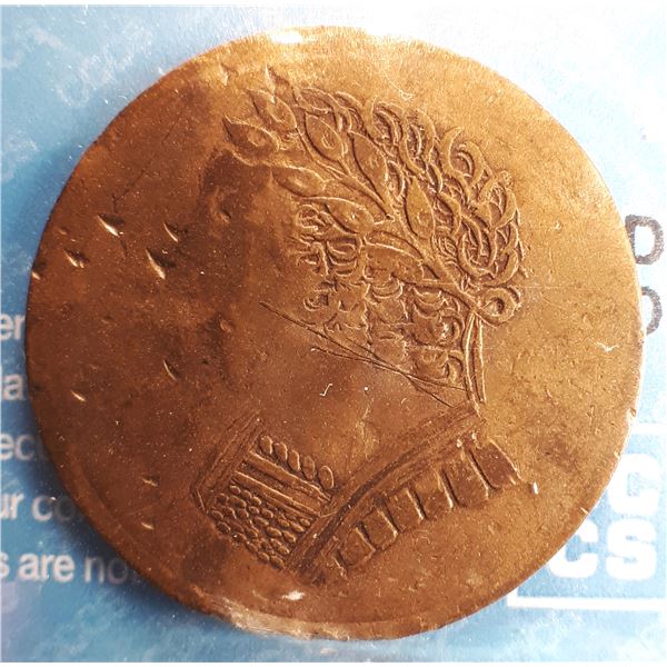 Canada, Token 1820 "Bust & Harp" Charlton LC-60-1, Breton #1012 VF-30 Bent, Certified CCCS