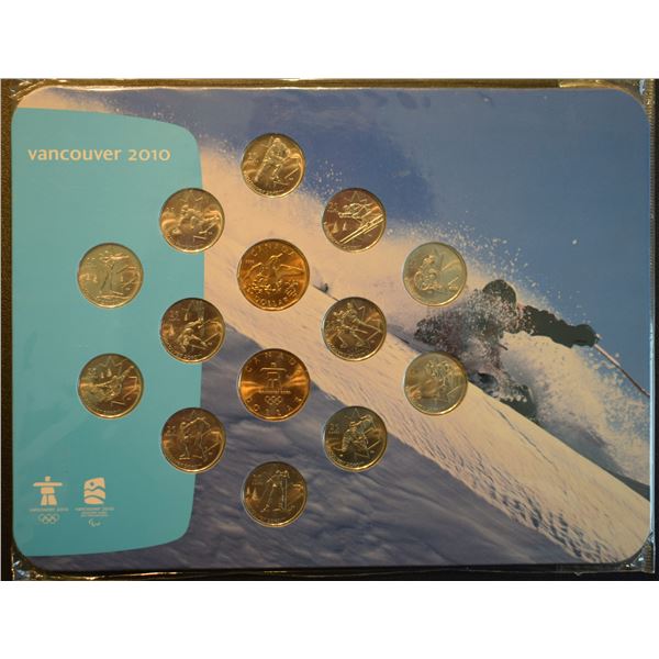 Canada, Vancouver Olympic and Paralympic winter games coin collection 2010 full set B.U. Low Metal i