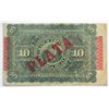 Image 2 : Cuba, 10 Pesos Fuertes (Issued Note Red overprint PLATA) 1896 ABNC Pick #49