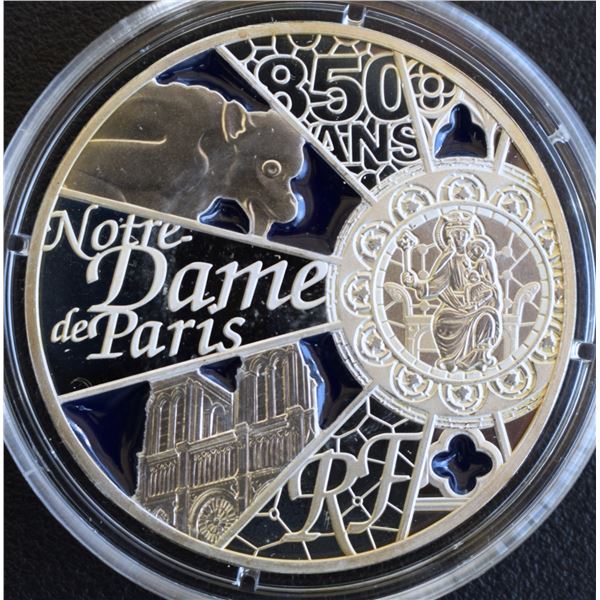 France, 10 Euro 2013 "850th Notre Dame Paris" Unesco KM #2097 .900 Silver From Mint in Original Box 