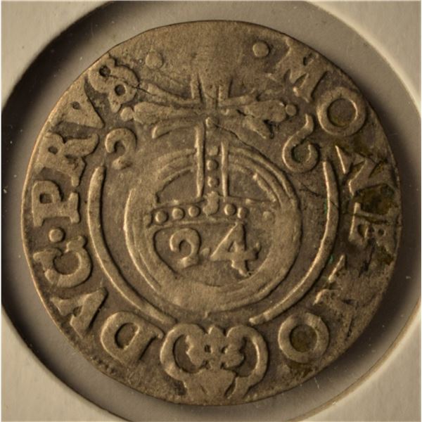 German State "Brandenburg-Prussia", 3 Groscher (1/24 Thaler) 1626 Silver George Wilhelm KM-56.5 VF++