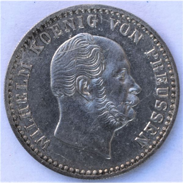 German States, Prussia, 2 ½ Silber Groschen 1871A Grade AU-UNC