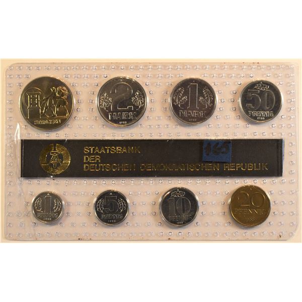 Germany D. R., Mint Year Set 1988A (1 Pfening - 2 Mark) MS17 w/Mint Token in Original Blister all Mi