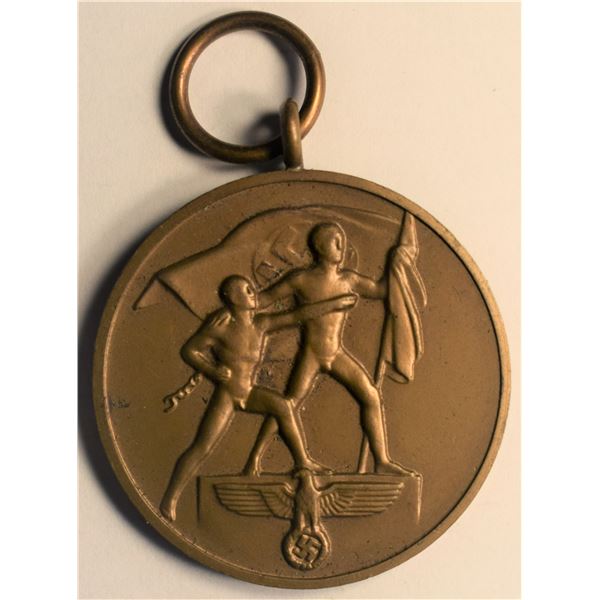 Germany, Sudetenland 1938 Commemorative Medal as known. a decoration of the Nazi interwar period, Cz