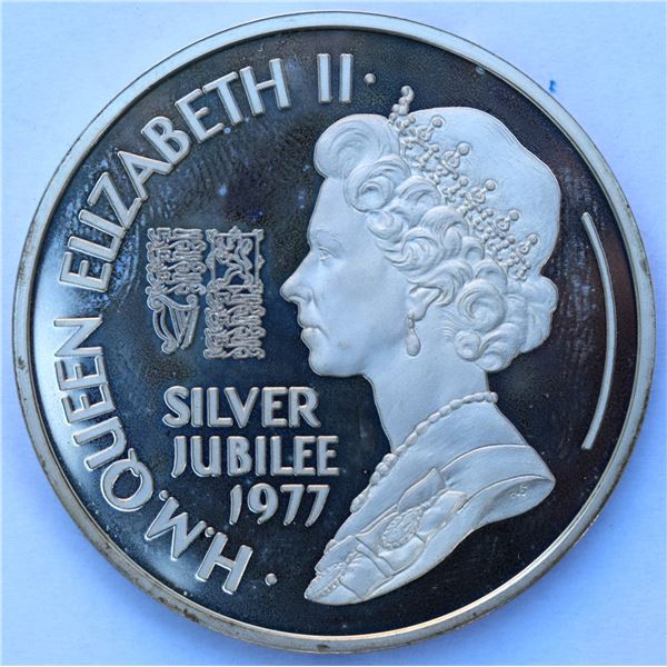 Great Britain Sterling .925 Medal QEII Silver Jubilee 1977 45.1g Birmingham Mint Proof Ultra heavy C