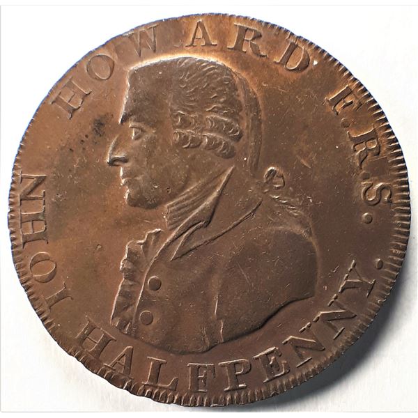 Great Britain, (Overseas Territories) Halfpenny "Token" circa 1790 (1794) John Howard Cooper, 9.03g 