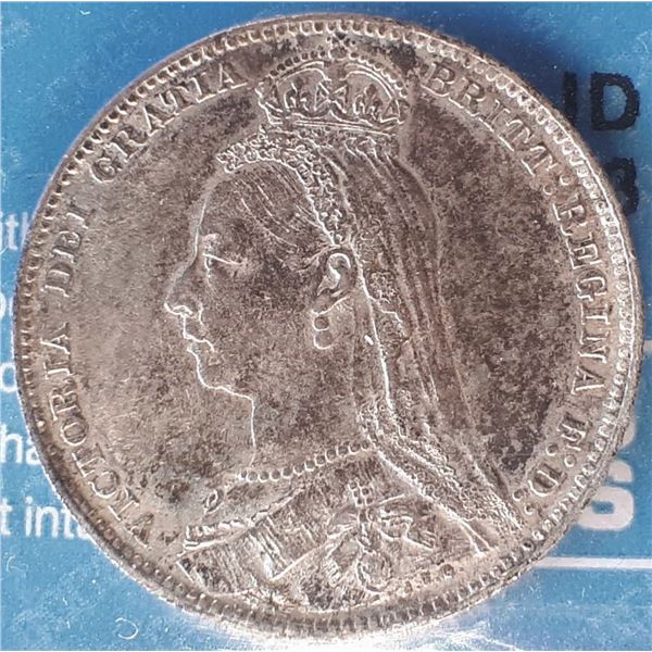 Great Britain, 1 Shilling 1890 Silver MS-63 CCCS Certified