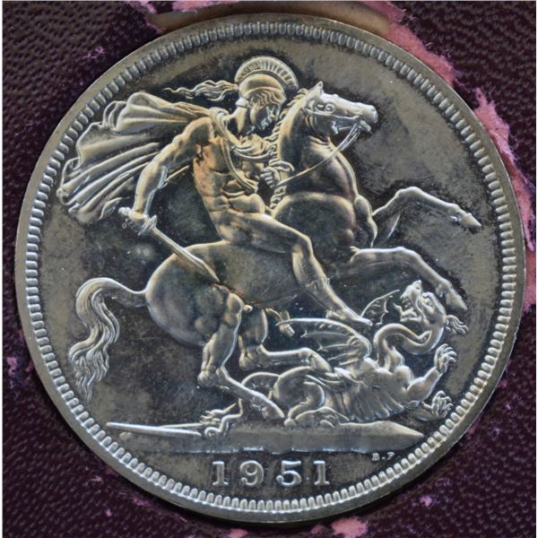 Great Britain, 5 Shillings (Crown) 1951 "Festival of Britain" George VI by British Gov. South Bank i