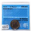 Image 3 : Great Britain, 6 Pence 1816 Sterling Silver George III Issued Coin MS-63 CCCS Certified
