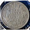 Image 1 : India (British), 1 Ruppe 1889B KM #492 Silver VF+ or better