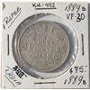 Image 3 : India (British), 1 Ruppe 1889B KM #492 Silver VF+ or better