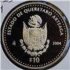 Image 1 : Mexico, 10 Pesos 2004 Commemorative 180th of Federation "Estado Queretaro de Arteaga" 1 Oz .9999 Pro