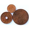 Image 2 : Netherlands East Indies, ½ C 1945P, 1C 1945D and 2½ C 1945P Bronze, All Mint State Red / Red-Brown (
