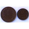 Image 2 : Netherlands, ½ cent 1885 XF++ and 1 Cent 1906 Au-UNC, both Bronze, Nice Couple