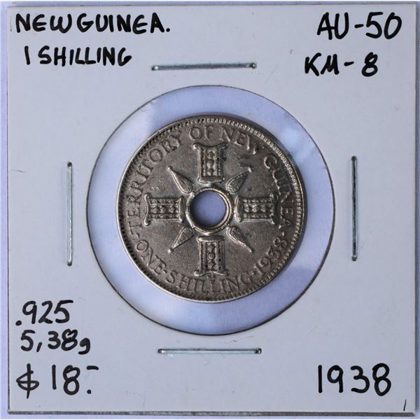 New Guinea (Australia), 1 Shilling 1938 George VI KM #8 Sterling AU