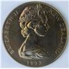 Image 2 : New Zealand, 1 Dollar 1973(c) QEII Regular Issue KM #38.2 CuNi MS