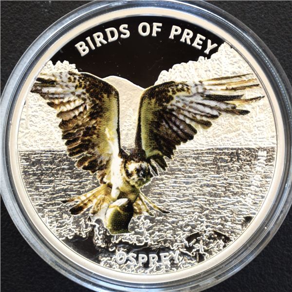 Niue, 2$ 2013 "Birds of Pray" .999 1 Oz w/ Mintage of 5000 pieces Proof U.H.Cameo Original Packing o