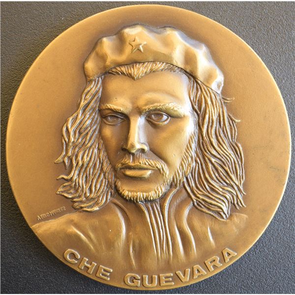 Portugal, Medal "Che Guevara" Numbered 51 by A. Belo Marques, 188.78g Bronze with 79.5mm Hihg Relief