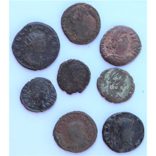 Roman Empire, Group of 8 coins Various Grades, Metals, Periods and Emperors, Interesting Lot to be s