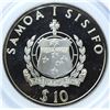 Image 2 : Samoa y Sisifo 10 Tala 1991 "Summer Olympics" 31.47g Sterling Silver Proof UHC encapsulated