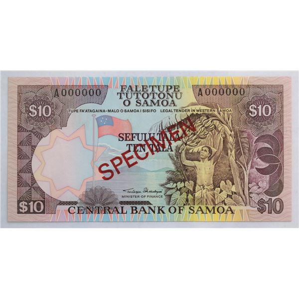 Samoa, 10 Tala ND(1985) "SPECIMEN" Gem-UNC