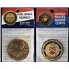 Image 1 : U.S.A Medals (2) 1984 "USS John F. Kennedy" CV-67 Commemorative Bronze made and "US Marine Corps Qua