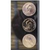 Image 2 : U.S.A. Uncirculated Olympic Silver Dollar "1984 Collector Set" all Mints P, D and S in B.U. Finish i