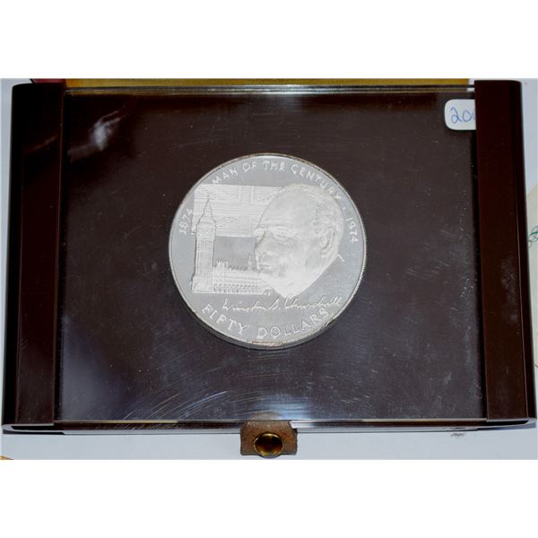 Cook Islands 50 Dollares 1974 Sterling .925 Proof 97,2g (around 3oz pure) in Original Packing, not O