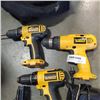 Image 3 : THREE DEWALT DRILLS WITH BATTERY AND CHARGER