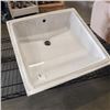 Image 1 : WHITE PORCELAIN UNDERMOUNT SINK, APPROX. 17" X 17" X 8"