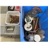 Image 1 : TOTE OF HARDWARE AND HAND TOOLS