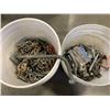 Image 1 : 2 BUCKETS OF BOLTS AND CHAINS