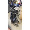Image 2 : GOLF BAG WITH LEFT HAND CLUBS AND CART