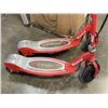 Image 2 : 2 RAZOR ELECTRIC SCOOTERS UNTESTED NO CHARGERS