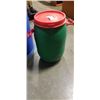 Image 2 : BLUE PLASTIC BARREL AND SMALL GREEN BARREL