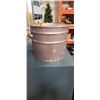 Image 2 : METAL BUCKETS WITH HANDLES, 9 PIECES TOTAL