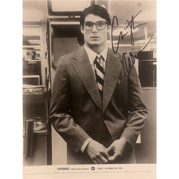 Superman Christopher Reeve signed promo photo